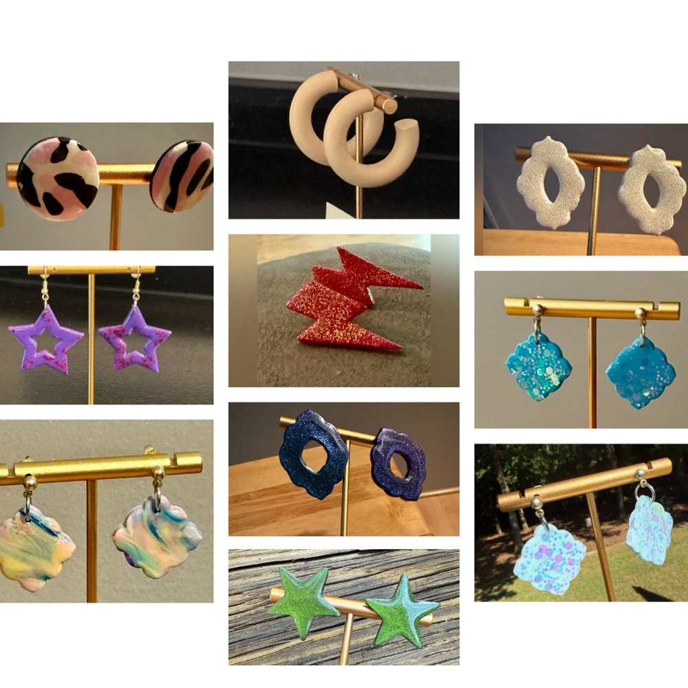 Handmade Clay Earrings Set / lot of 10
Excellent condition